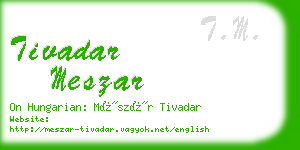 tivadar meszar business card